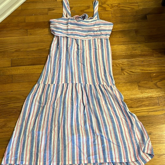Crown & Ivy Size 8 Midi Sundress.  Red, White & Blue - Picture 1 of 4